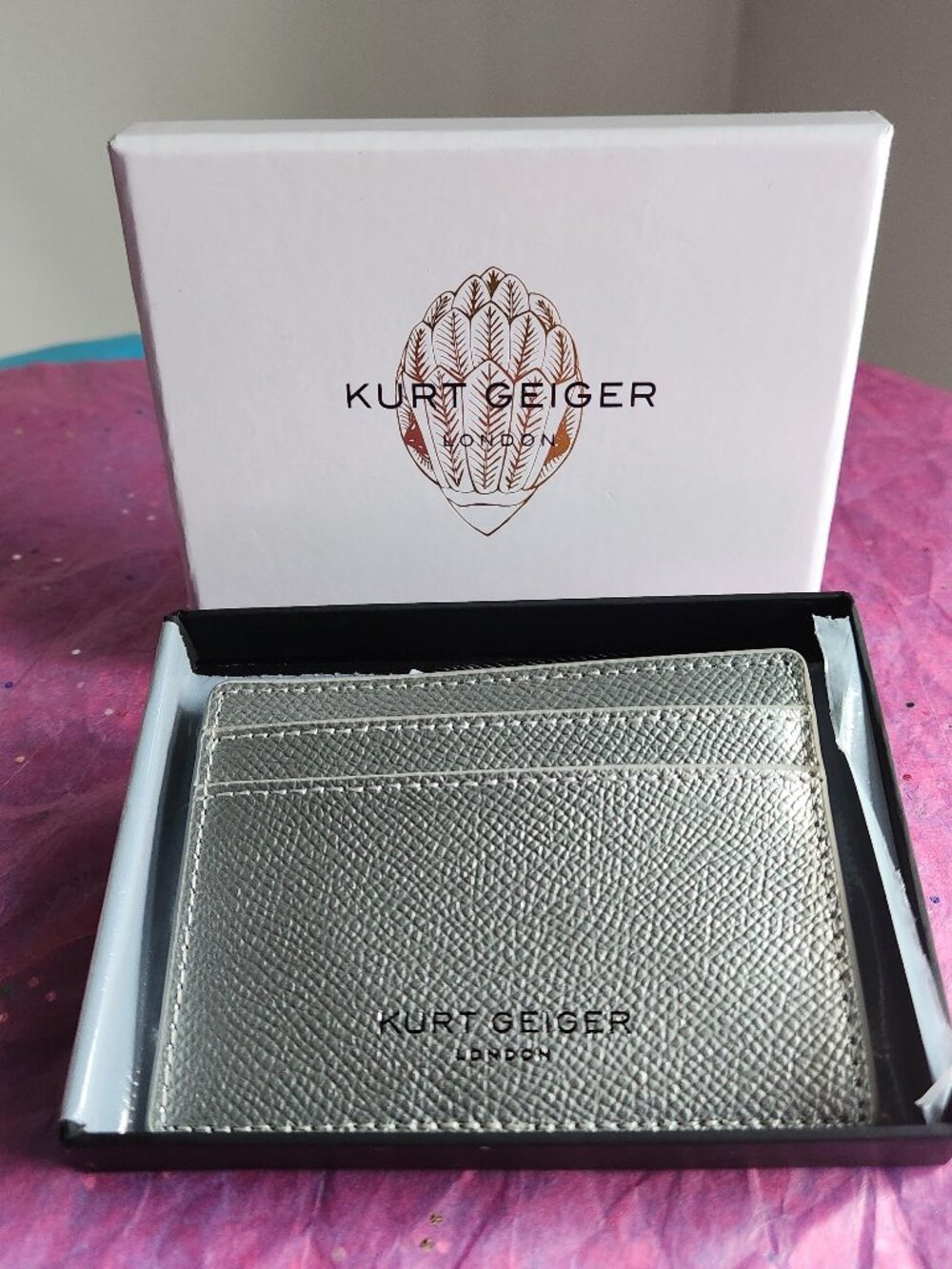 Kurt Geiger Pewter Card Holder NIB